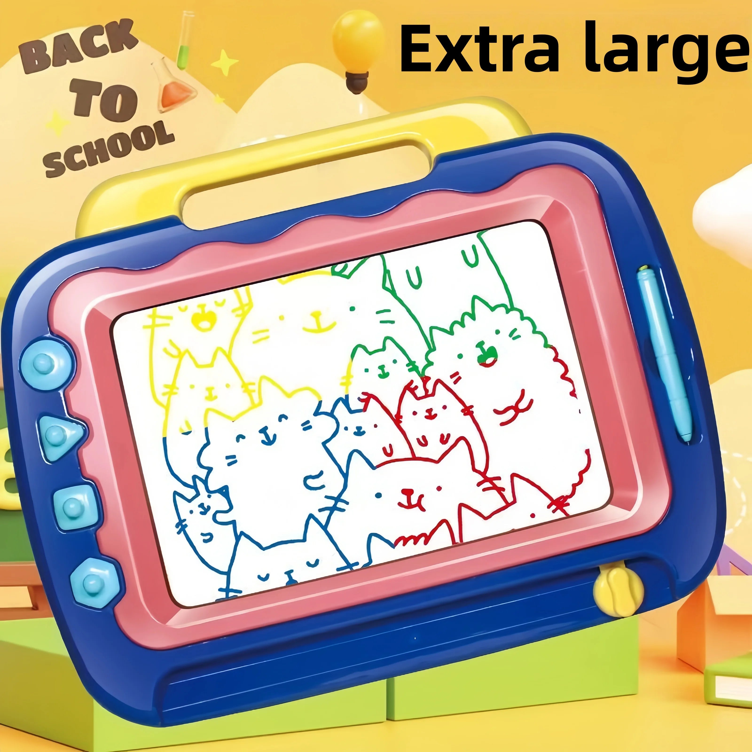 Baby colored magnetic drawing board super large children's toy graffiti erasable drawing writing board magnetic suction early ed