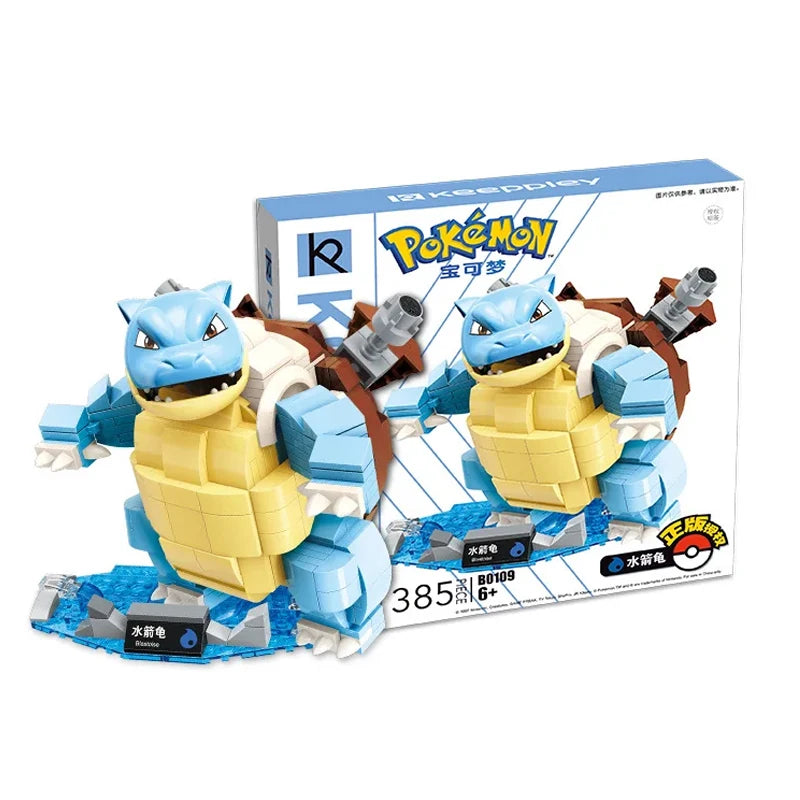 Pokemon Building Blocks DIY Anime Pikachu Charizard Mewtwo Blastoise 3D Building Block Model Assembly Toy Children Birthday Gift