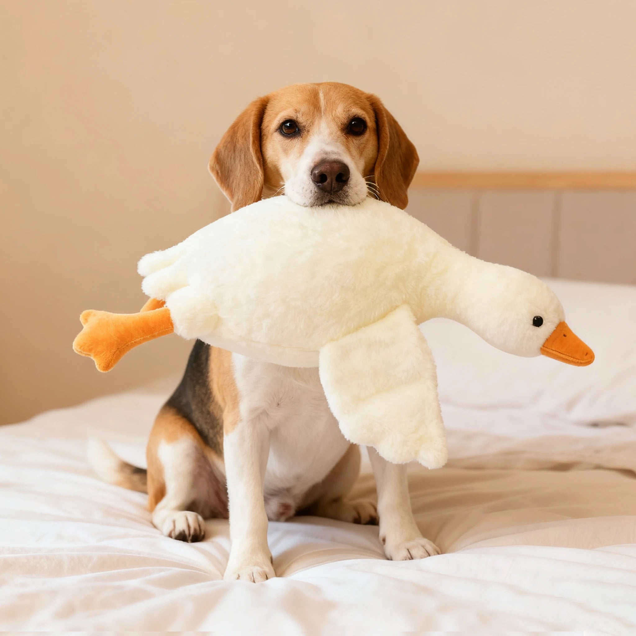 50cm Soft Goose Plush Toy for Cats Dogs Relax Pet Companion Anxiety-Relieving Dog Buddy Energy Release Gift for Pets