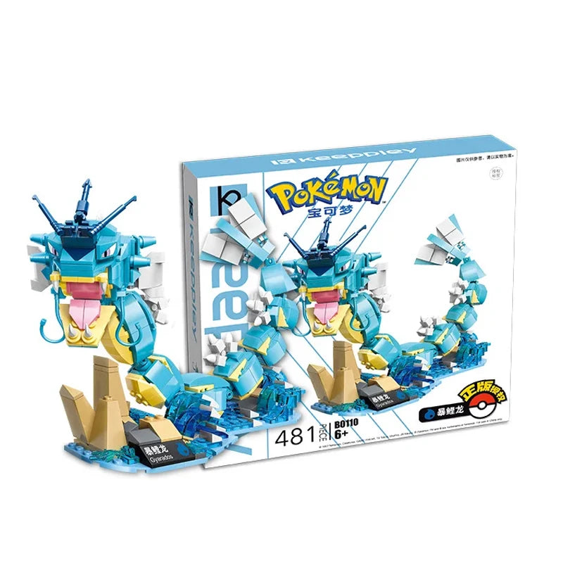 Pokemon Building Blocks DIY Anime Pikachu Charizard Mewtwo Blastoise 3D Building Block Model Assembly Toy Children Birthday Gift