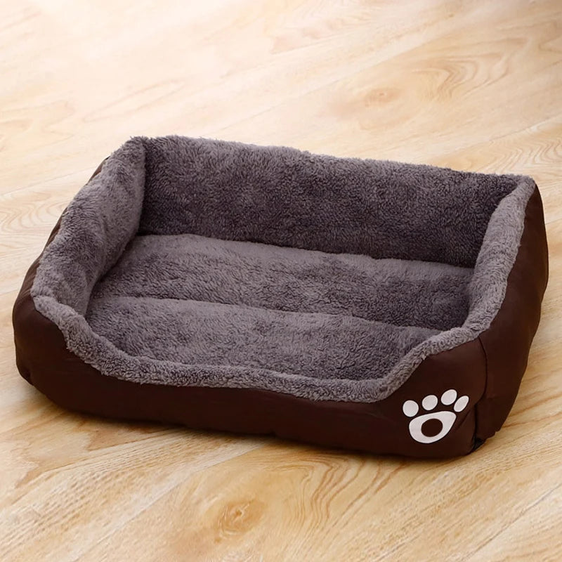 Black Dog Bed Plush Sleeping Bed for Large, Medium and Small Dogs, Non-Slip and Bite-Resistant Pet Sleeping Mat