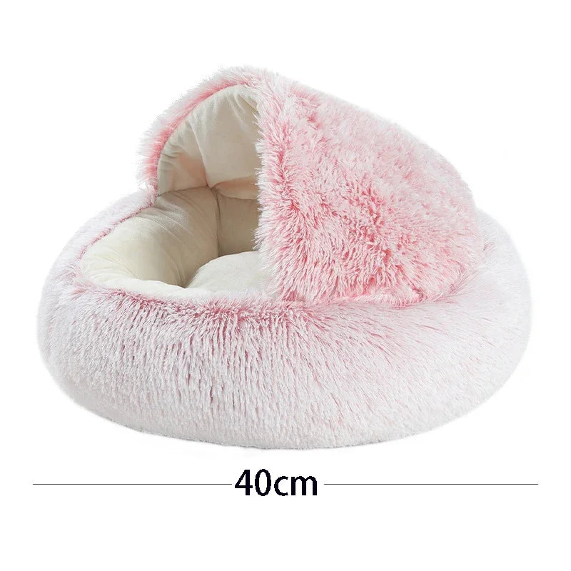 Cat Dog  Bed Pet Mattress Sleeping Warm Soft Plush Pet Bed with Cover Round  Nest Cave for Small Dogs kitten